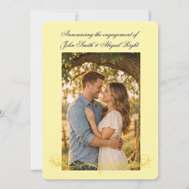  Elegant Wedding Announcement (Front)