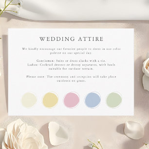 Elegant Wedding Attire Dress Code Colour Palette Enclosure Card