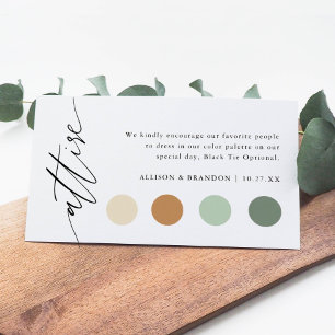Elegant Wedding Attire Dress Code Insert