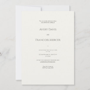 Elegant Wedding Beige Colour Invitations 