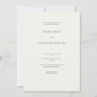 Elegant Wedding Beige Colour Invitations 