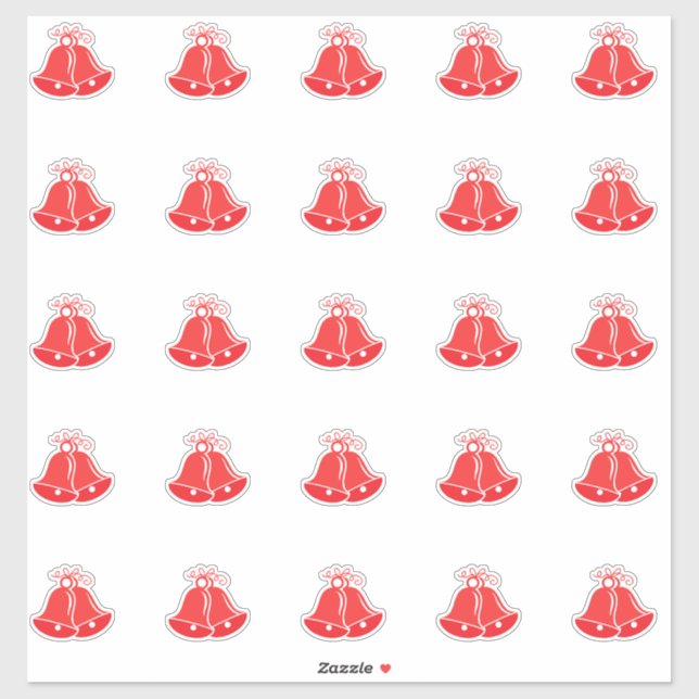 Elegant Wedding Bells Kiss-Cut Sticker (Sheet)