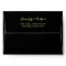 Elegant Wedding Black Gold Name Return Address 5x7