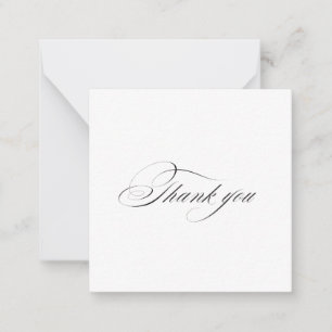 Elegant Wedding Blank Personalized Thank You Card