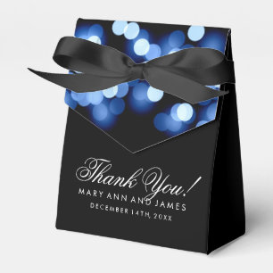 Elegant Wedding Blue Hollywood Glam Favor Box
