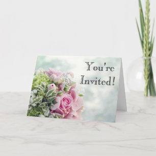 Elegant Wedding Bouquet Invitation Card