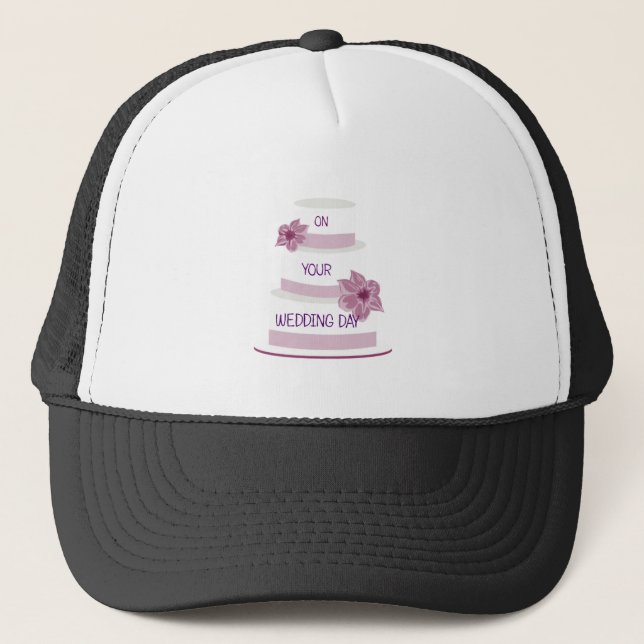 Elegant Wedding Cake Trucker Hat (Front)