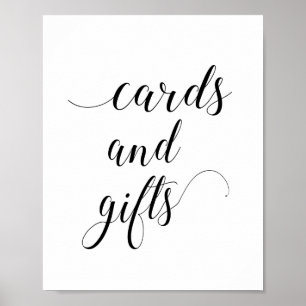 Elegant Wedding Cards and Gifts Sign