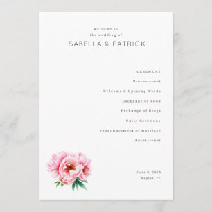 Elegant Wedding Ceremony Program
