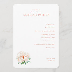 Elegant Wedding Ceremony Program