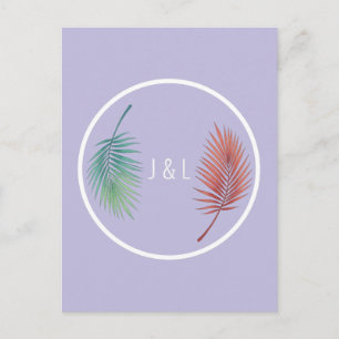 Elegant wedding classic stylized "J & L" monogram Holiday Postcard