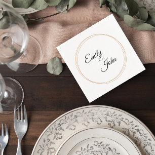 Elegant Wedding Cocktail Napkin
