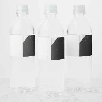 Elegant Wedding Confetti Invitation Minimal Luxury Water Bottle Label