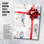 Elegant Wedding Couple Wrapping Paper<br><div class="desc">This wrapping paper features a design of an elegant wedding couple. It is perfect for wrapping wedding gifts.</div>