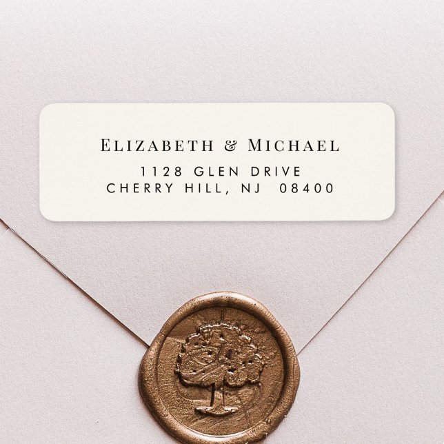 Elegant Wedding Cream Return Address (Creator Uploaded)
