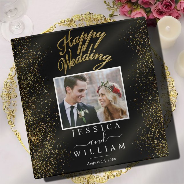 Elegant Wedding Custom Photo Album 3 Ring Binder (Creator Uploaded)
