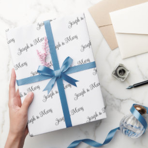 Elegant Wedding Customizable Couple's Names Gift  Wrapping Paper