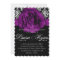 Elegant Wedding Damask Purple Rose Black White