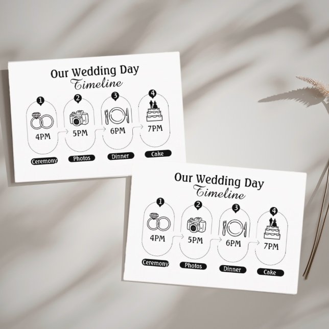 Elegant Wedding Day Timeline Enclosure Card (Creator Uploaded)