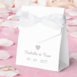 Elegant Wedding Dress and Veil Stationery Favor Box