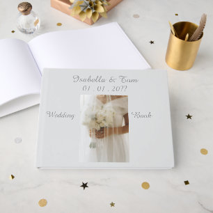 Elegant Wedding Dress and Veil  Stationery Guest Book