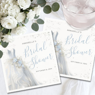 Elegant Wedding Dress Bridal Shower Napkin