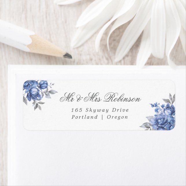 Elegant Wedding Dusty Blue Rustic Floral  (Insitu)