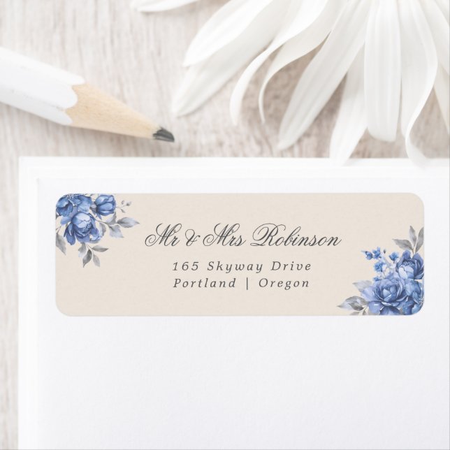 Elegant Wedding Dusty Blue Rustic Floral  (Insitu)
