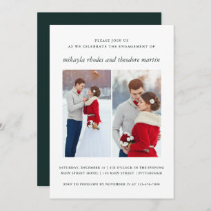 Elegant Wedding Engagement Photo Invitation