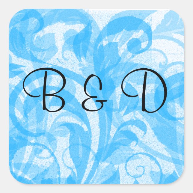 ELEGANT  WEDDING ENVELOPE SEAL STICKER TEMPLATE (Front)