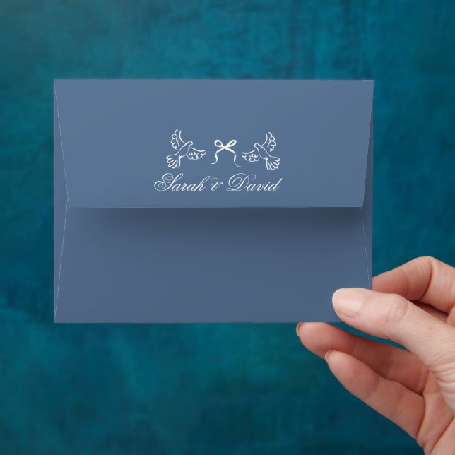 Elegant Wedding Envelope with Custom Names (Hand)