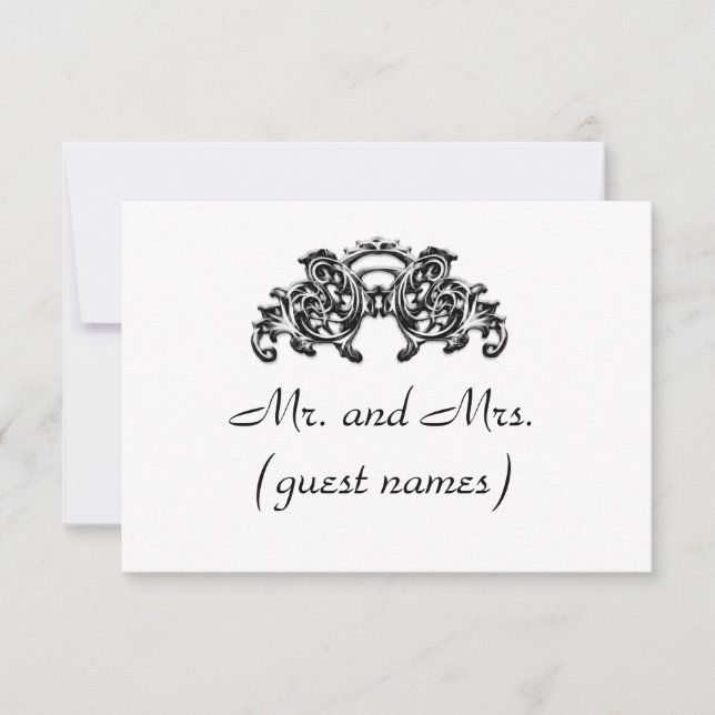 ELEGANT WEDDING ESCORT CARD (Front)