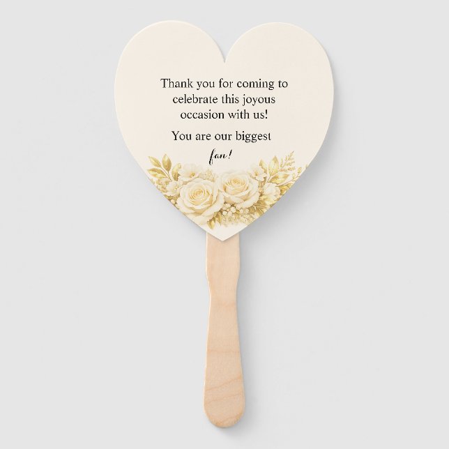Elegant Wedding Fan (Back)
