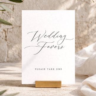  Elegant Wedding Favors Sign Invitation