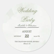 Elegant Wedding Favour Sticker