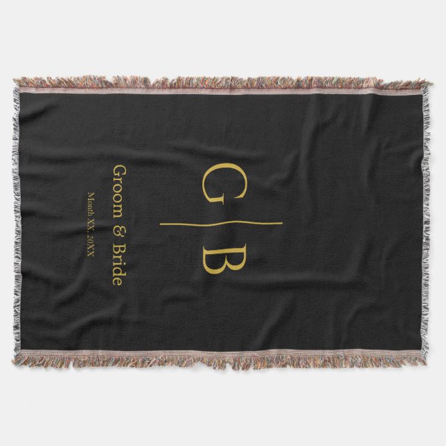 Elegant Wedding Favour Stylish Cozy Throw Blanket (Front)