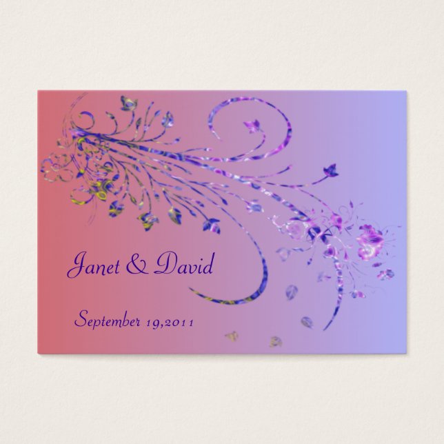 Elegant Wedding Favour Tag (Front)