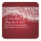 Elegant Wedding Favour Tag Sparkling Wave Red