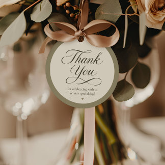 Elegant Wedding Favour Thank You Gift Tag