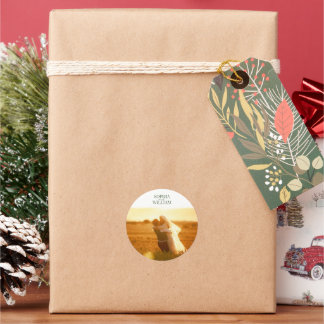 Elegant Wedding Favour Thank You Photo Sticker