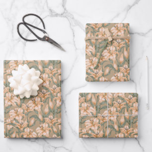 Elegant Wedding floral pattern  Wrapping Paper Sheet