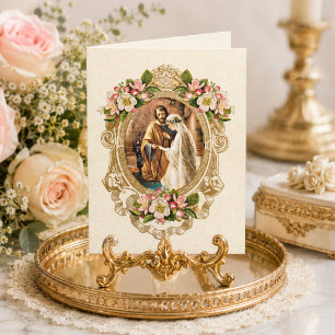 Elegant Wedding Floral Religious Thank You Card
