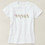 elegant wedding floral spring BRIDE Bridal Shower T-Shirt<br><div class="desc">***this design is part of a collection*** _______________________ this design template is fully editable and customizable by you the customer - click personalize further button if you wish to move, add, delete, or make significant changes to the design _______________________ *if you have any DESIGN questions or need more designs or...</div>