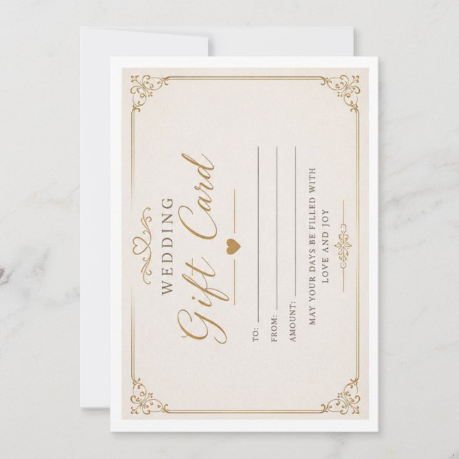 Elegant Wedding Gift Card Ideas (Front)