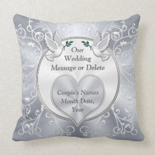 Elegant Wedding Gifts for Bride and Groom Throw Pillow