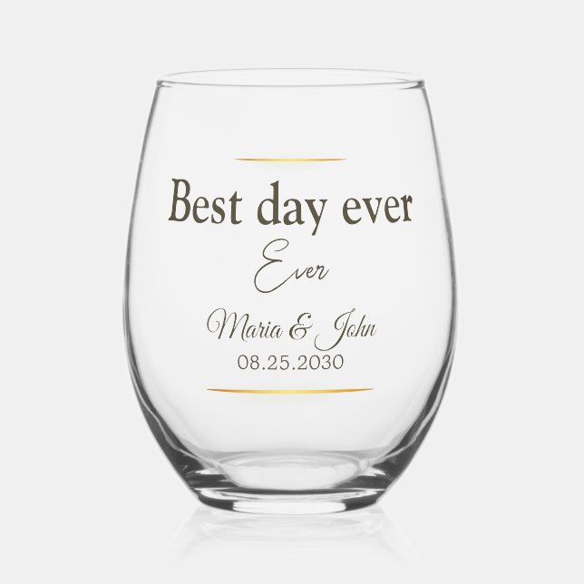 Elegant Wedding Glasses (Front)