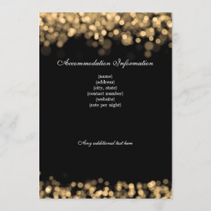 Elegant Wedding Gold Lights Custom Invitation