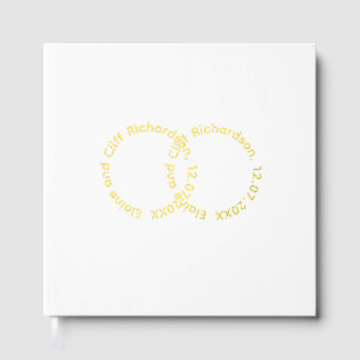 Elegant Wedding, Gold Written Names, Guest Book