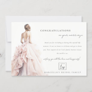 Elegant Wedding Gown Business Thanks QR Code Invitation