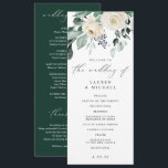 Elegant Wedding Greenery Foliage White Floral Prog Program<br><div class="desc">Introducing our enchanting Emerald Greenery Wedding Program - a harmonious blend of boho allure, woodland charm, and timeless elegance. Delicate white flowers entwined with lush emerald greenery adorn this program, evoking the serene beauty of a bohemian woodland oasis, making it a perfect choice for fall or winter weddings. Designed with...</div>